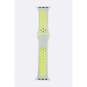 38mm 2 Tone Silicon Apple Watch Compatible Band - Grey/Green